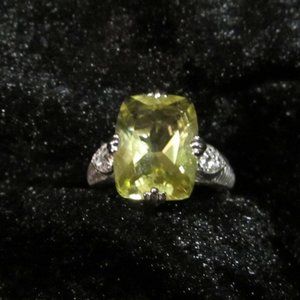 Nolan Miller Citrine/ Swarovski Crystal Ring